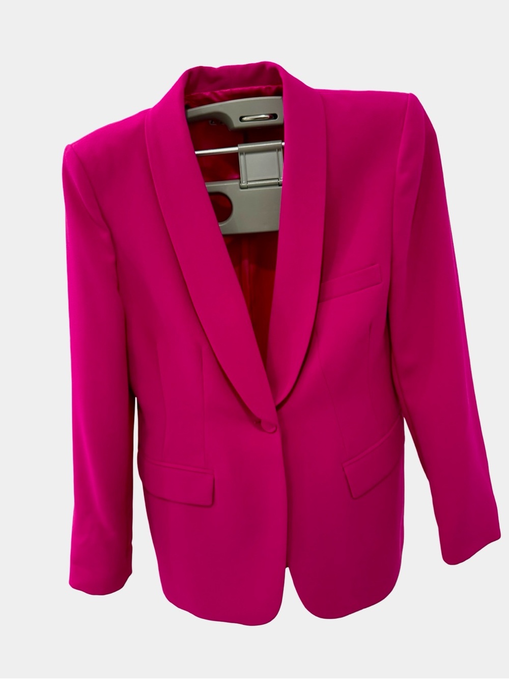 Zara Hot Pink Women's Tuxedo Collar Blazer
